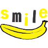 Smile with banana shape