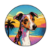 Glatter Foxterrier Hunderasse Bunte Karikatur Wate