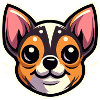 Chihuahua Dog Cartoon Head