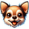 Chihuahua Dog Head Comic Cartoon