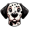 Tête de Dalmatien comique
