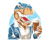 Amateur de bière T Rex