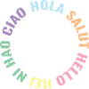 Pastel Global Greetings Circle