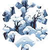 Snowy Geometric Forest