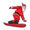 Père Noël Noël Snowboard