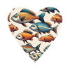 Bunte Fischschwarm Liebe