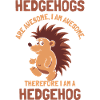 Hedgehogs are a great t-shirt