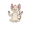 Mouse Meditating Pet Cheese