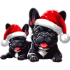 French Bulldog Santa Claus