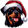 Rottweiler The Santa Claus