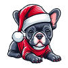 Niedlicher Frenchie Heiligabend Geist