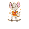 Mouse on the skateboard Pet