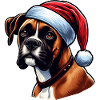 Boxerhund Der Weihnachtsmann