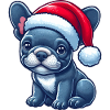 Mignon Frenchie Le Père Noël