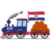 Croatia Flag Basketball Railway