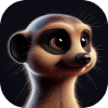 Meerkat in animation style