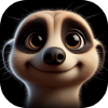 Friendly meerkat with big eyes