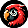 Parrot head in comic style