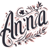 Anna Name Floral