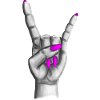 Heavy Metal Hand Pink