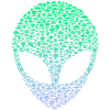Außerirdischer Mars-UFO-Alien-Kopf
