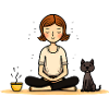 Yoga Dog and Coffee
