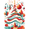 Abstract christmas tree