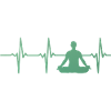 Heartbeat Meditation Silhouette