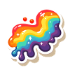 Regenbogen-Pouring-Farbe
