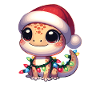 Weihnachten Lichterkette Leopardgecko