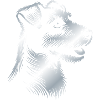 Russell Terrier Drawing Head Silver