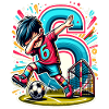 6 Jahre Alter Junge Fußball Geburtstag Shirt Idee