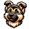 Berger Allemand Mignon Chien Chiot Design
