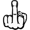 Mittelfinger Hand Symbol
