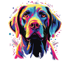 Wasserfarben Farbenfroher Pointer