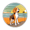 beagle, błotniak, rasa psa, kawaii clipart