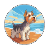 biewer, terrier, hundras, tecknad film, kawaii, Clipart