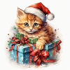 Chaton de Noël 2