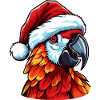 Parrot Christmas Portrait