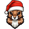 Squirrel Head Christmas Portrait
