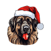 Leonberger Dog Christmas Head