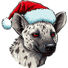 Hyena Christmas Animal Head