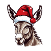 Donkey Christmas Animal Head