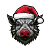 Wild Boar Christmas Animal Head
