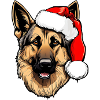 German Shepherd Beanie Christmas