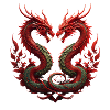 Two Mystical Dragons