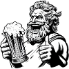 Zeus mit Bier