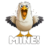 MINE! – Fræk måge-tegneserie, strandhumor