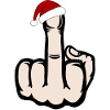 Middle Finger Christmas Hand Icon