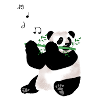 Panda spielt Flöte